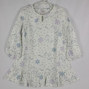 NEW Hanna Andersson Girl's Disney Frozen Flannel Pajama Nightgown Size 4